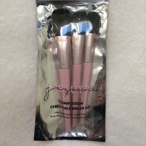 3 piece pink makeup brush set - Jazmine Beauty